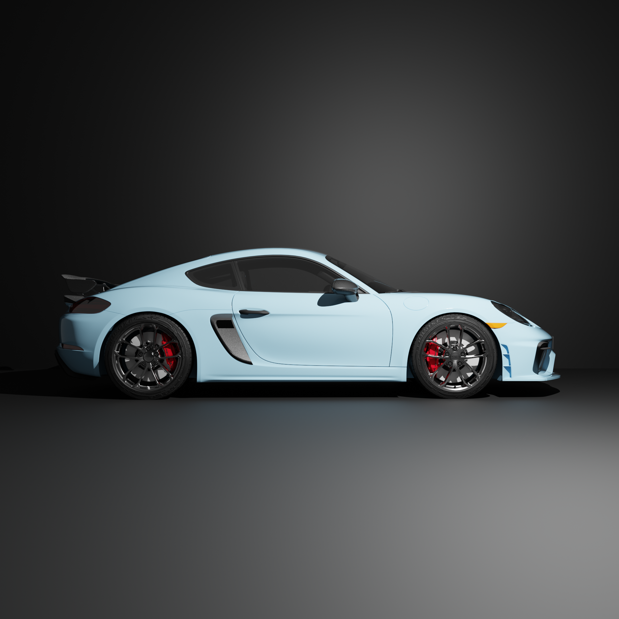 voiture blanche de profile